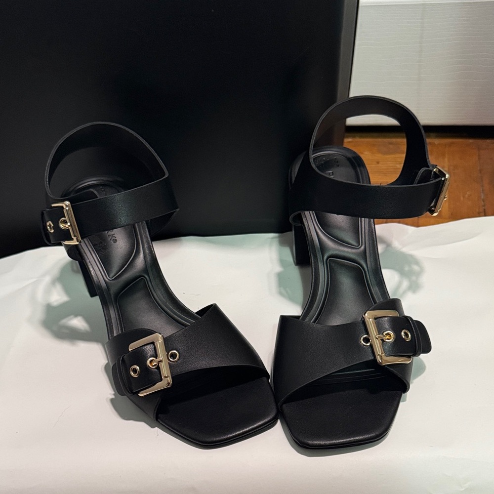 Primark Black Heeled Sandals with Buckle